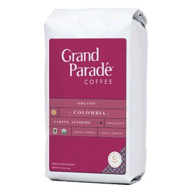 Grand Parade Coffee, 2 Lbs Organic Unroasted Colombian Narino Green Coffee Beans - Low Acid Single Origin - Specialty Arabica - Women Produced - Fair Trade