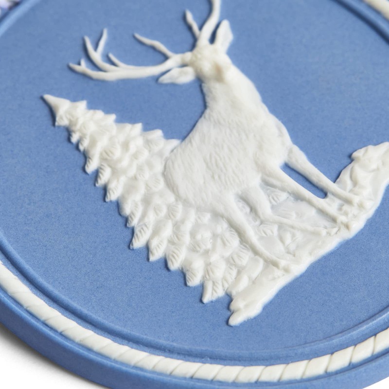 Wedgwood Christmas Cameo Reindeer Jasperware Ornament
