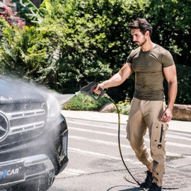 AURORA CAR Pressure Washer Short Gun, Commercial 5000 PSI 12 GPM 5 Spray Nozzle Tips, 3/8" Quick Connect Plug and M22-14/15mm Fittings, Power Washer Gun Compatible with Foam Cannon