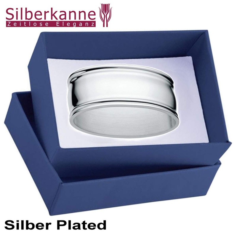 SILBERKANNE Napkin Rings Thread Pattern L 6 cm for Fabric
