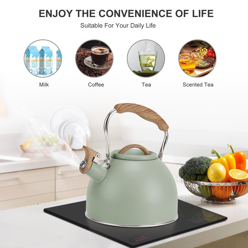 Tea Kettle, Vegoran 100 OZ / 3 Liter Whistling Tea