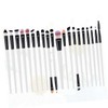 Baluue 20pcs Makeup Brush Set White Eyeliner Brush Portable Eye