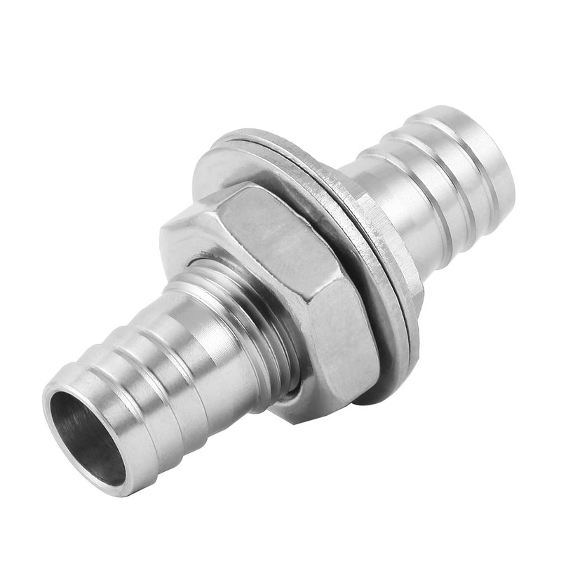 Metaland Stainless Steel 3/4" Hose Barb Bulkhead Fitting Thru-Bulk Straight
