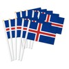 10 PCS Iceland Handheld Small Flag, Icelanders Hand held Mini