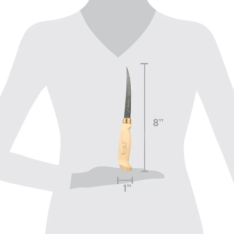 Unbranded Fillet Knife W/ Leather Sheath Sharpener Scandinavian Steel Ergonomic