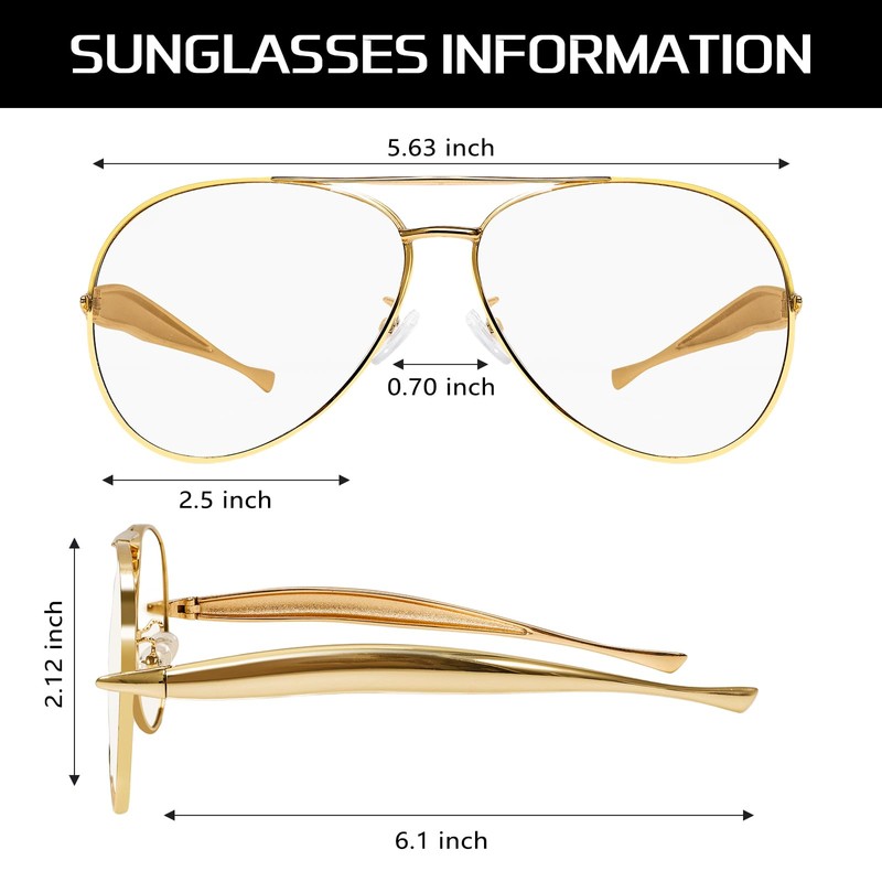 GUVIVI Retro Gold Aviator Sunglasses for Women Men, 2025 Metal