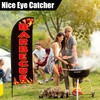 Buryeah 2 Sets Barbecue BBQ Feather Flag Kit 7 x