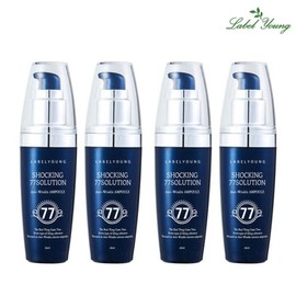 Label Young 4개세트 쇼킹77솔루션링클앰플 45ml / 피부탄력+주름케어 7가지 주름개선성분 4-piece set Shocking 77 Solution Wrinkle Ampoule 45ml / Skin Elasticity + Wrinkle Care 7 Wrinkle Improvement Ingredients
