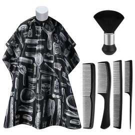 CZAYEFNH Salon Barber Cape, Professional Hair Cutting Kit, Haircut Cape Accessories Adjustable Snap Beard Apron as Hair Treatment Cutting Coloring Perming for Adults & Kids
