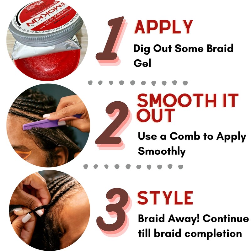 Long-Lasting Twist and Lock Hair Styling Gel - BLACK -
