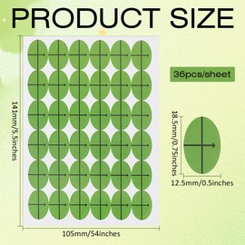 MAYJOYDIY 1296 Pcs Green Embroidery Target Stickers 18.5x12.5mm Oval Machine Embroidery Placement Sticker for Sewing Layout Planners Scrapbooking Fabrics (36 Sheets, 36 Pcs/Sheet)