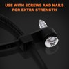 Jiozermi 100 Pcs 8 Inch Black Zip Ties with Screw