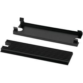 Thermal Grizzly - NVMe M.2 SSD Cooler - Includes 2x Matching Minus Pad 8 Thermal Pads - Compatible with Many Manufacturers - SSD Heatsink - Black Aluminium