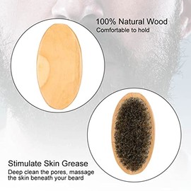 Kit de Cepillo y Peine para Bigote y Barba, Cepillo de Afeitar para Barba Facial, Kit de Herramientas para Limpieza de Barba, de Navidad para Hombres