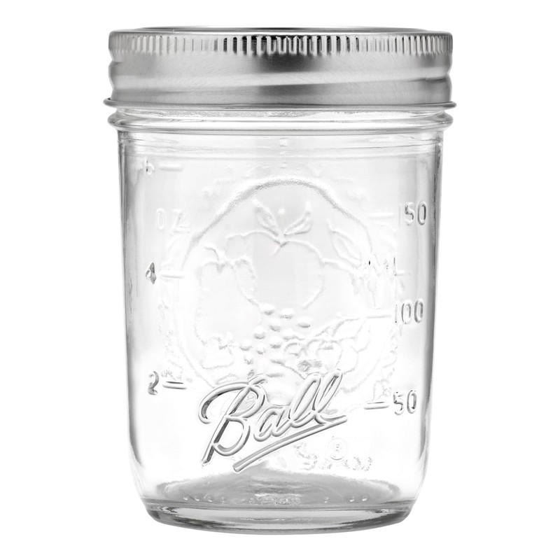 Ball Half Pint (8 oz.) Regular Mouth Glass Mason Jars