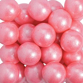 Fun Express Large 1 Inch 120 pieces Gumballs, Shimmer and Solid Colors for Gumball Machines, Weddings, Receptions, Birthday Parties and Candy Buffet Tables - Pink