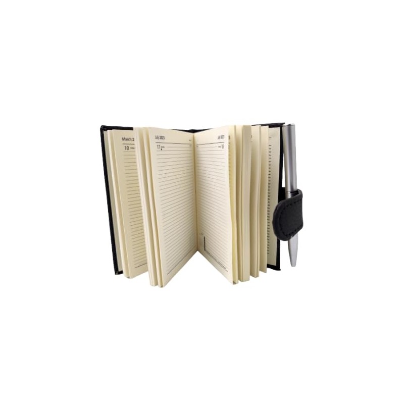 2025 Page a Day A7 Diary Soft Leather Feel Pocket