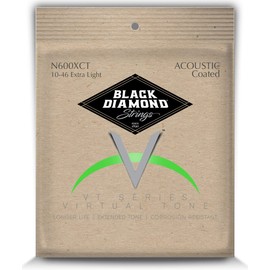 Black Diamond Strings® N600XLCT Acoustic Clear Coated Phos XL .010P.014P.022PB.030PB.038PB.046PB
