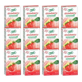 True Lemon Strawberry Lemonade Drink Mix, Made from Real Lemons, Low Calorie, Low Sugar, Lemonade Drink Mix, 10 Count, 1.06 oz (Pack of 12)