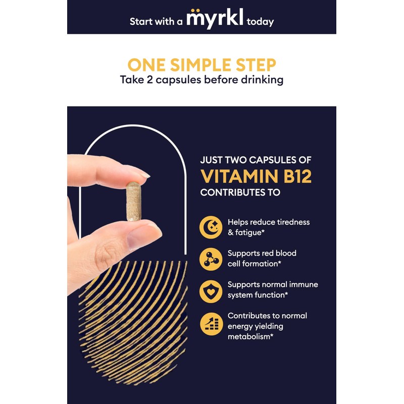 Myrkl Unique Pre-Drinking Supplement for Liver Health Support, Helps Morning