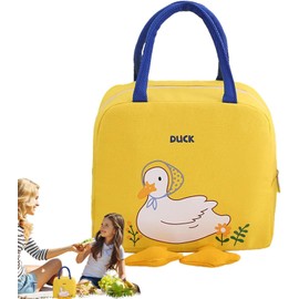 Bolsa De Almuerzo Grande Con Lindo Pato Y Pies – Lonchera Aislada Con