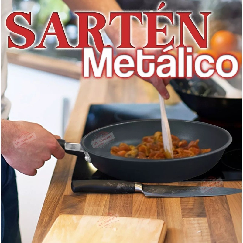 J.H. Company Sarten Antiadherente 27 Cm Hierro Chef Para Cocina