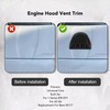 Engine Hood Vent Trim 35.5 X 32cm Carbon Fiber Style
