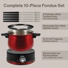 Swissmar Arolla 10 Pieces Stainless Steel Electric Fondue Set -