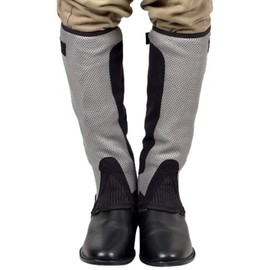 Riders Trend 100800241 Half Chaps black black/grey Size:S = Mollet (31-36) cm x Hauteur-38cm