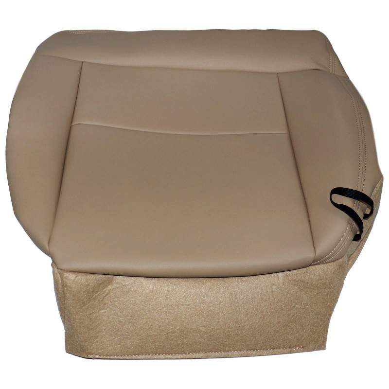 Ford Leather Driver Bottom Seat Cover Beige W/ Foam Cushion