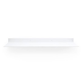 Mitus Floating Shelf Wall Mounted (11 inch x 36 inch) Heavy Duty Industrial Modern Steel, White