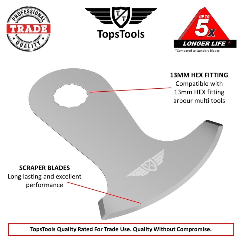 3 x TopsTools Stainless Steel RVSCSW_3 13mm HEX Fitting Multi
