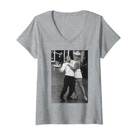 Womens Andrew Sachs Manuel & Pamela Stephenson Fawlty Towers 1981 V-Neck T-Shirt