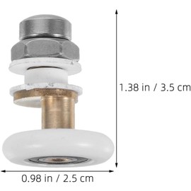 4 piezas Kit de Ruedas Corredizas para Puerta de Ducha Rodamientos Eccéntricos para Puertas de Baño Instalación Fácil Compatible con Canceles Corredizos