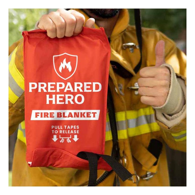 The Prepared Hero Emergency Fire Blanket - Simple and Easy