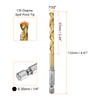 sourcing map 5pcs 1/4" Hex Shank Drill Bit 7/32" Gold