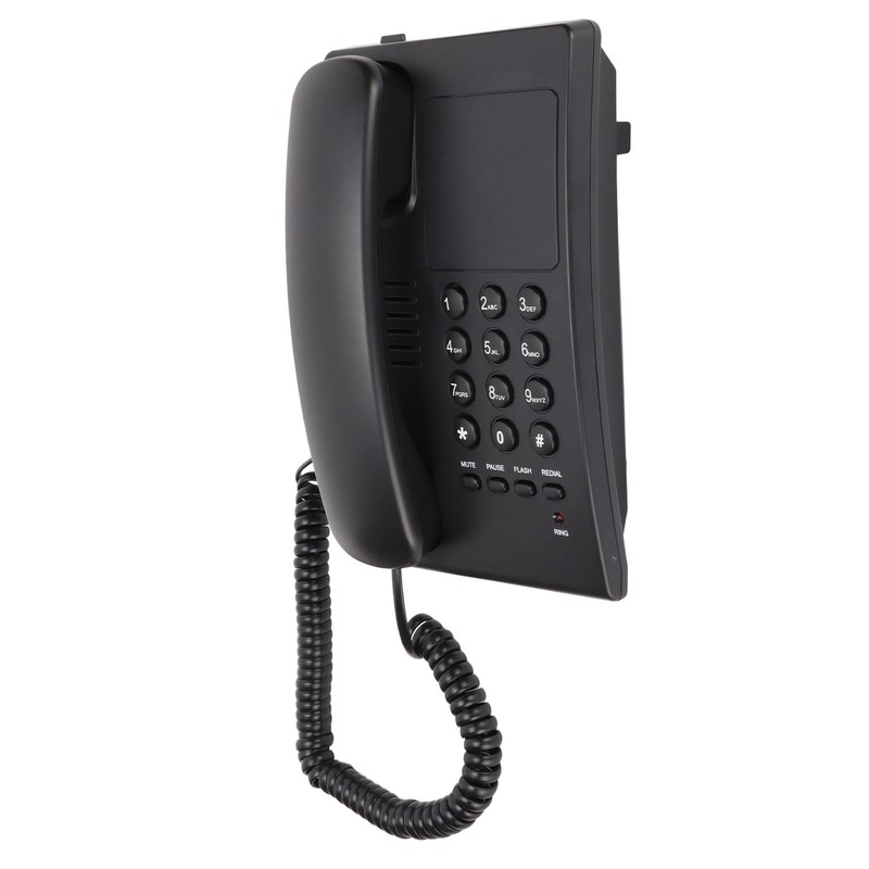 Home Corded Landline LED Indication Bell Mute Hands Free Speed