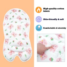 StoHua Baby Seat Pad Liner for Stroller, Soft Infant Car Seat Insert Cushion, Universal Breathable Toddler Carriage Cushion Pad for Stroller Pushchair Buggy and Car Seat