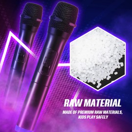 3 Pcs Fake Microphone Prop Realistic Practice Using Pretend Microphone Toy Simulate Speech Plastic Microphone for Fun Stage Karaoke or Costume Prop Birthday Party Favors, Blue Yellow Red Bottom