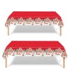 2 Pack Christmas Table Cloth Party,137x274cm Rectangle Large Plastic Tablecloth