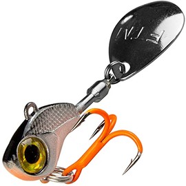 Seika Pro Musashi Big Eye Lead Head Spinner - Weight: 12 g, Colour: Hot Goby