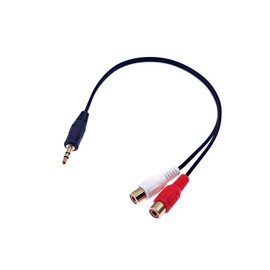 JZK 3.5 mm to 2 RCA Audio Cable, Phono RCA Female to 3.5 mm Stereo Jack Plug, Headphone Audio Cable Adapter