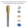 NordWolf 5-Piece Rotary Burr Carving Rasp Files Set, with 1/4"