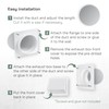 Vent Systems 4'' Inch Plastic Adjustable Through Wall Ventilation Kit