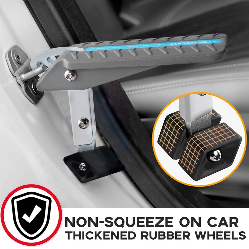 TOOENJOY Universal Car Door Step with 5 Gear Adjustment/No Assembly,