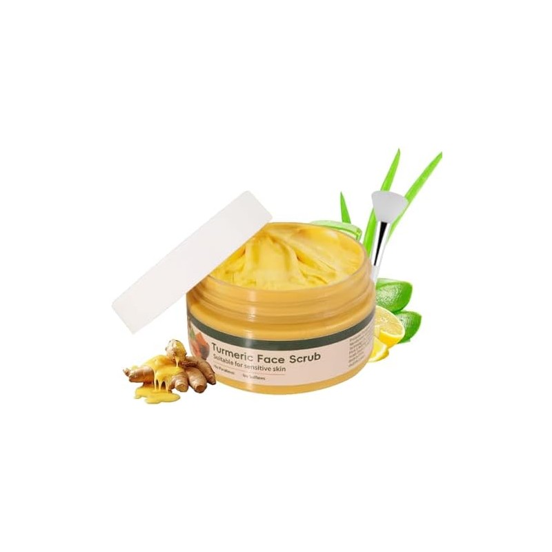 Exfoliante Facial de Cúrcuma YAWKONT para Limpieza Profunda y Piel