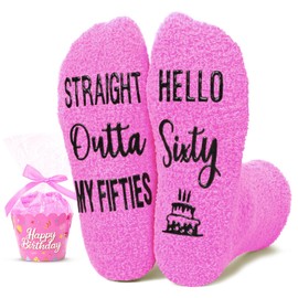 HAPPYPOP 60th Birthday Gifts Ideas - Socks for 60 Year Olds, Ideal Gifts for 60 Year Old Middle Aged Woman