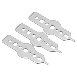 PATIKIL Dart Wrench Tool, 3Pcs Dart Shaft Tightener & Tip Adjuster Multi-Purpose Dart Tool Accessories for Steel and Soft Tips, Silver Tone