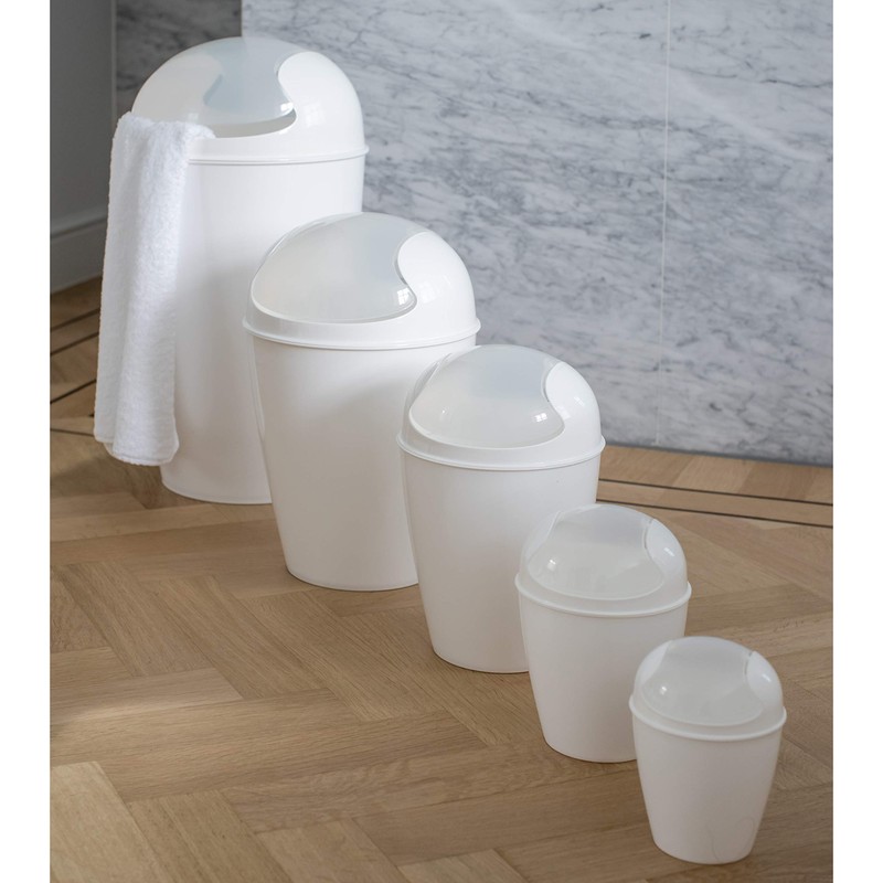 Koziol Swing-Top Wastebasket DEL XS, spa turqoise