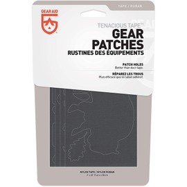 GEAR AID Tenacious Tape Gear Patches for Jacket Repair, Black Nylon, Wildlife, 3" x 20", 2 Pack